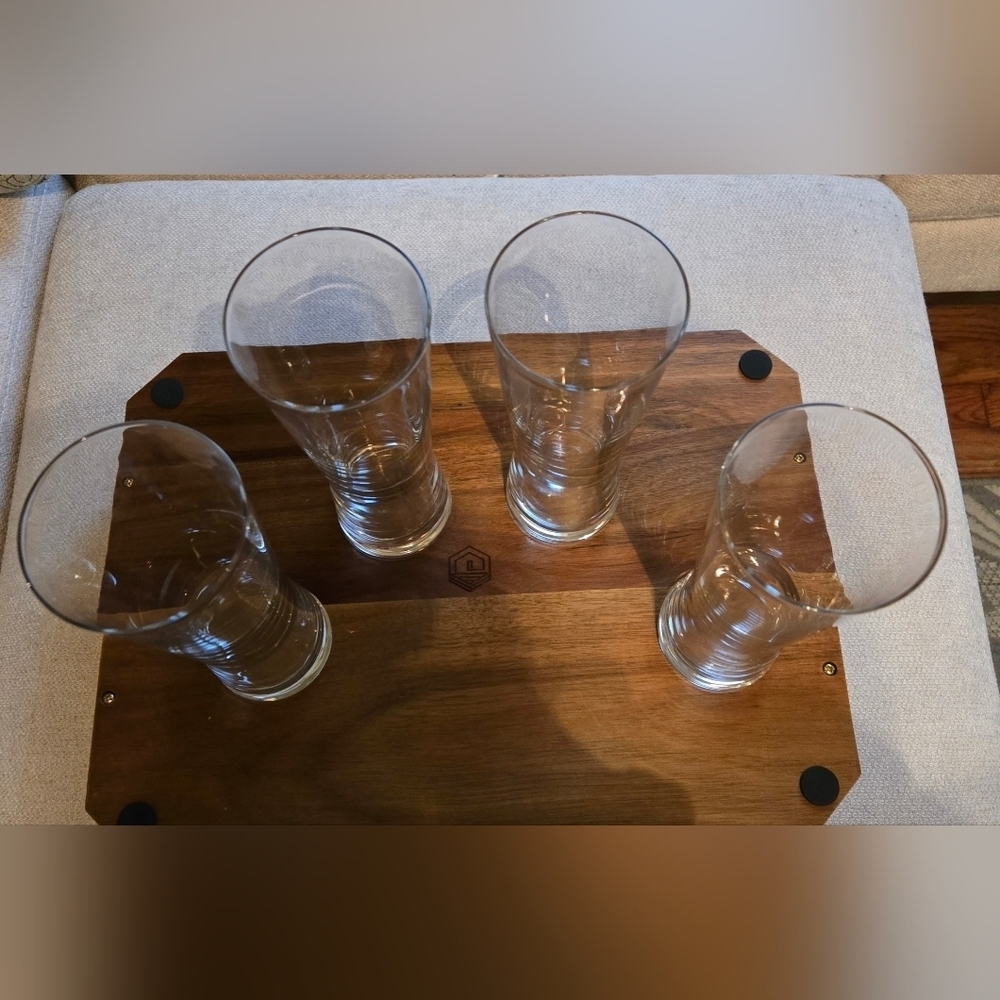 NWOT | Libbey | Glass Set of 4 Tall Clear Pilsner Beer Glasses | 8.5" Tall - Picture 7 of 9